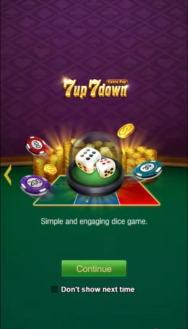 7 up 7 down game interface screenshot 2