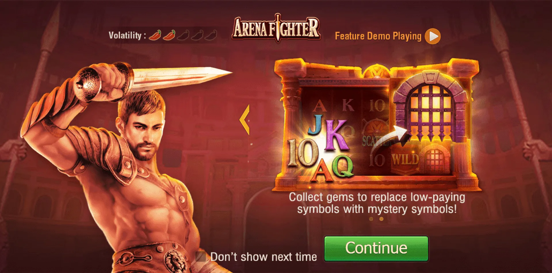 Arena Fighter game interface screenshot 2