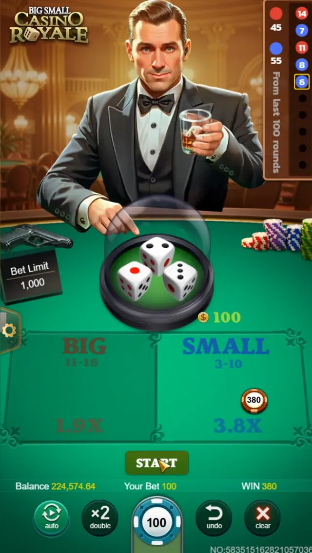 Big Small Casino Royale game interface screenshot 4