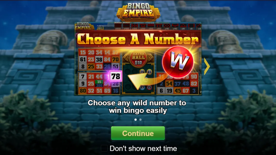 Bingo Empire game interface screenshot 1