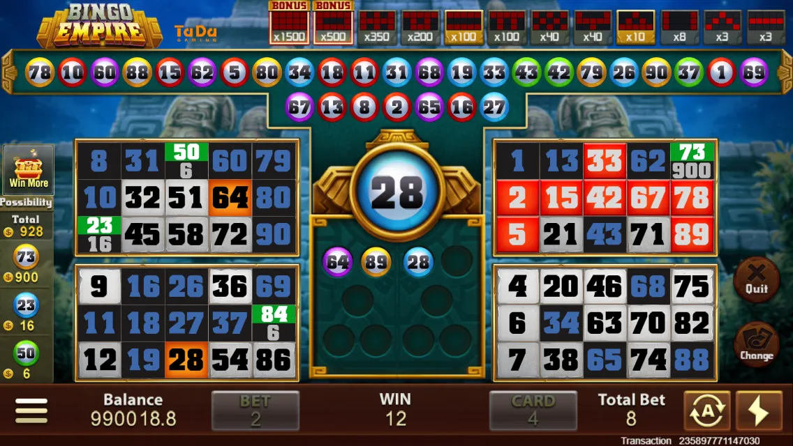 Bingo Empire game interface screenshot 3