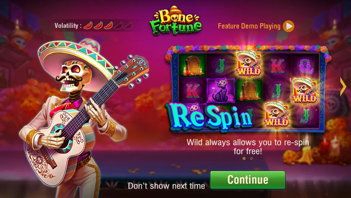 Bone Fortune game interface screenshot 1