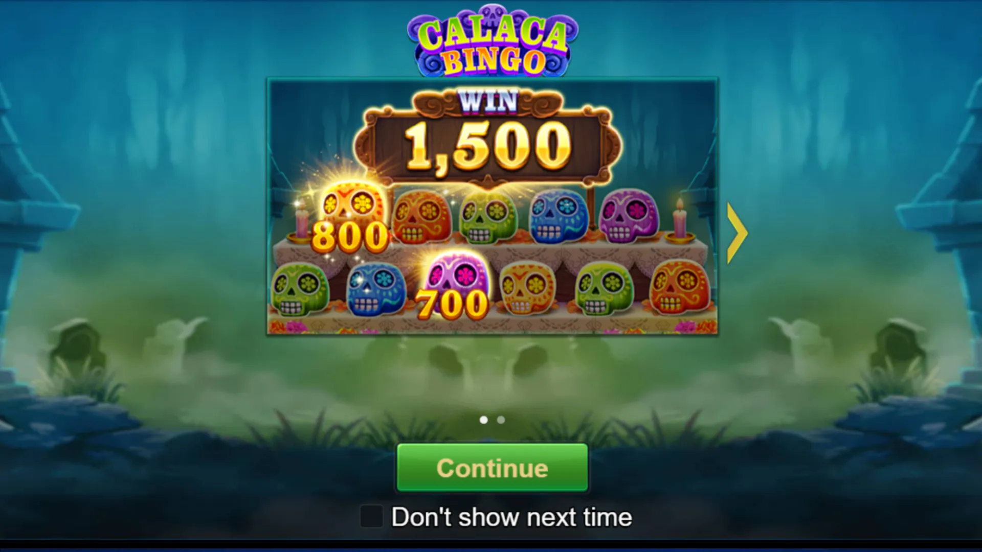 CALACA BINGO game interface screenshot 1