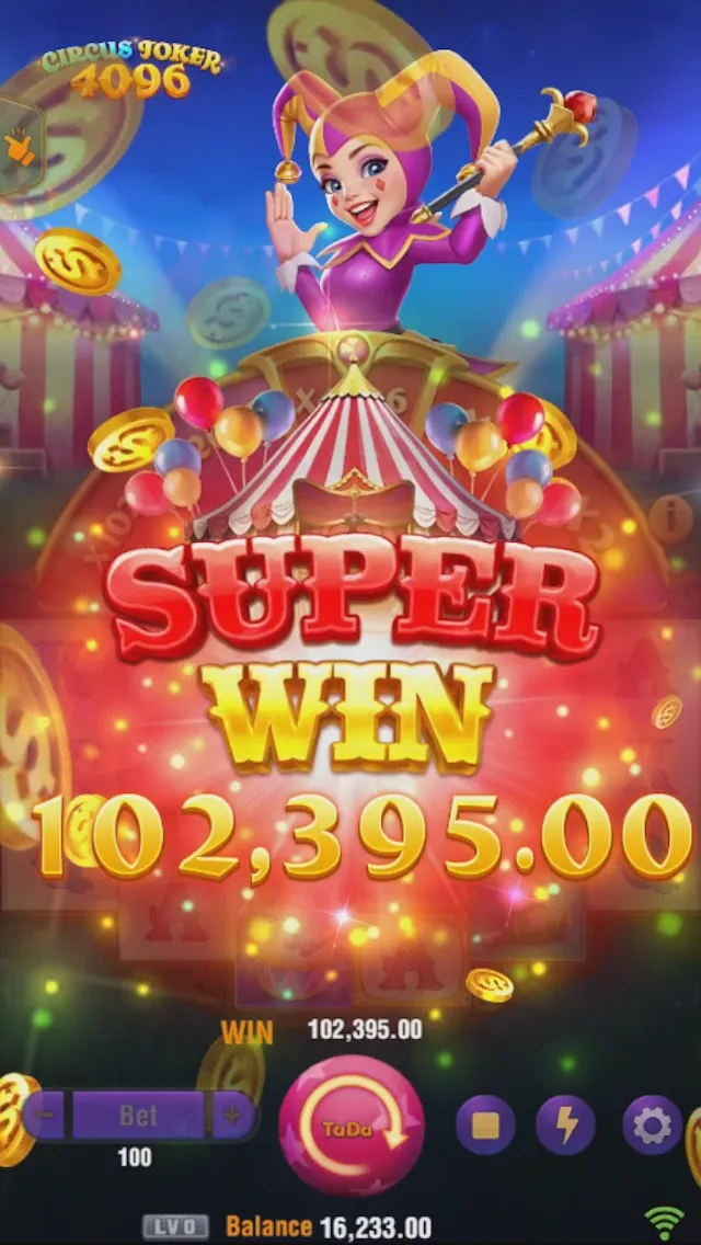 Circus Joker 4096 game interface screenshot 4