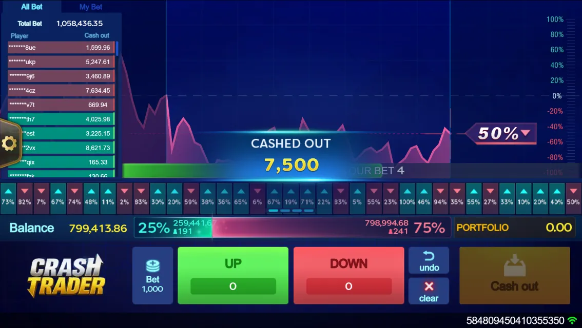 Crash Trader game interface screenshot 5