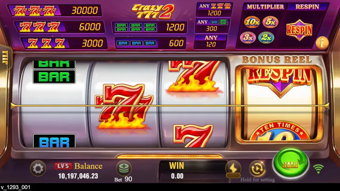 Crazy777 2 game interface screenshot 3
