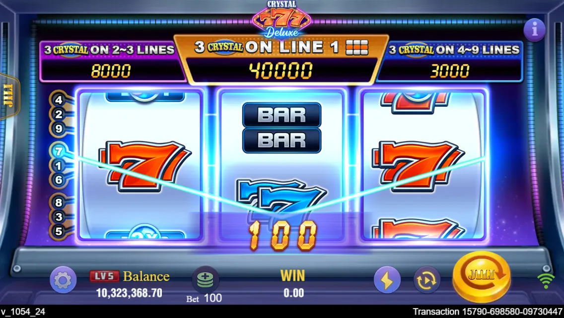 Crystal 777 DELUXE game interface screenshot 4