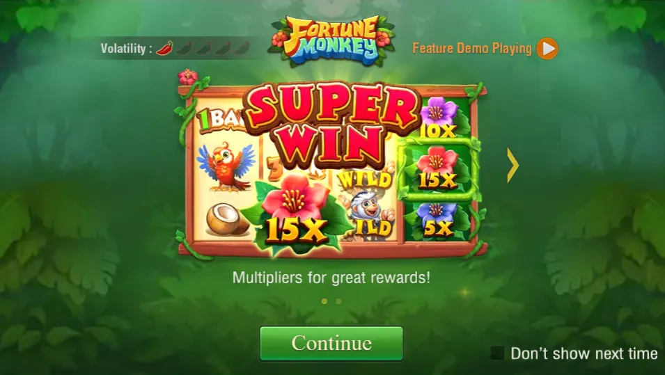 Fortune Monkey game interface screenshot 1