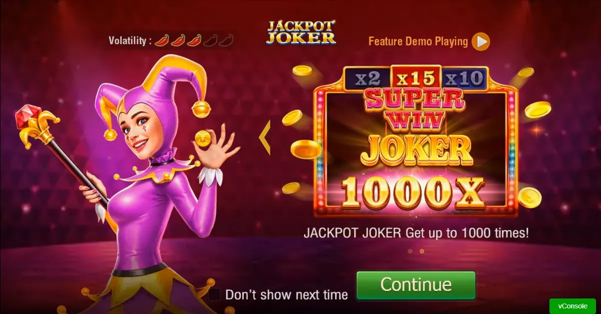 Jackpot Joker game interface screenshot 1