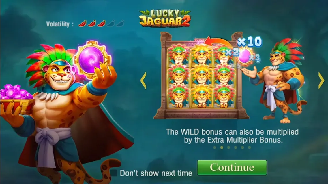 Lucky Jaguar 2 game interface screenshot 1