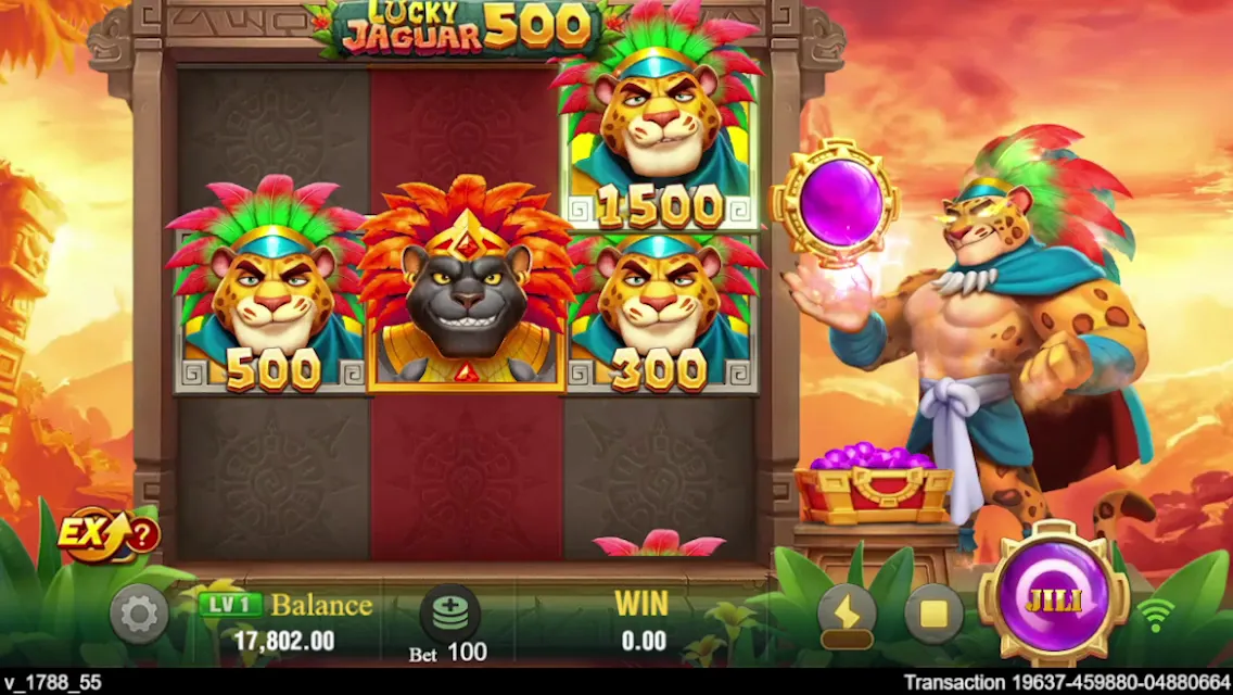 Lucky Jaguar 500 game interface screenshot 3