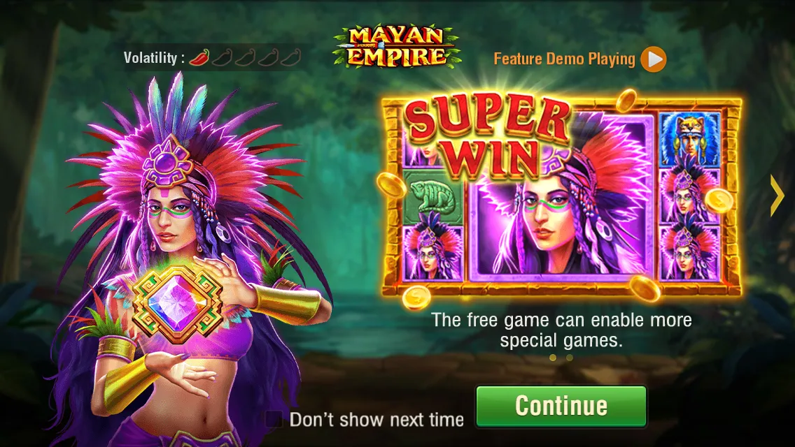 Mayan Empire game interface screenshot 1