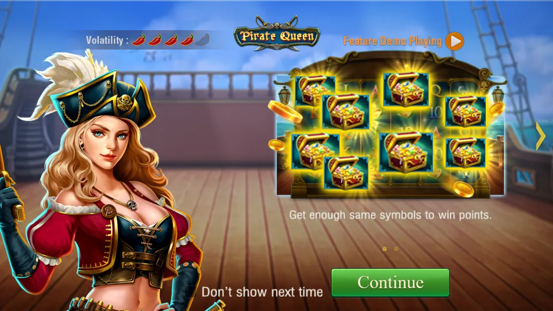 Pirate Queen game interface screenshot 1